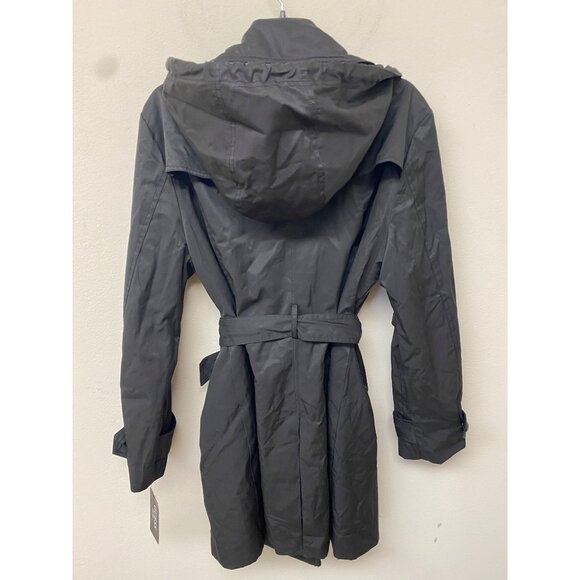 GUESS Women's Black Double Breasted Hooded Belted Trench Coat Size XXL NWT - Picture 5 of 6